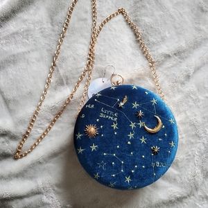 NWT Teal Constellation Crossbody/Clutch Bag